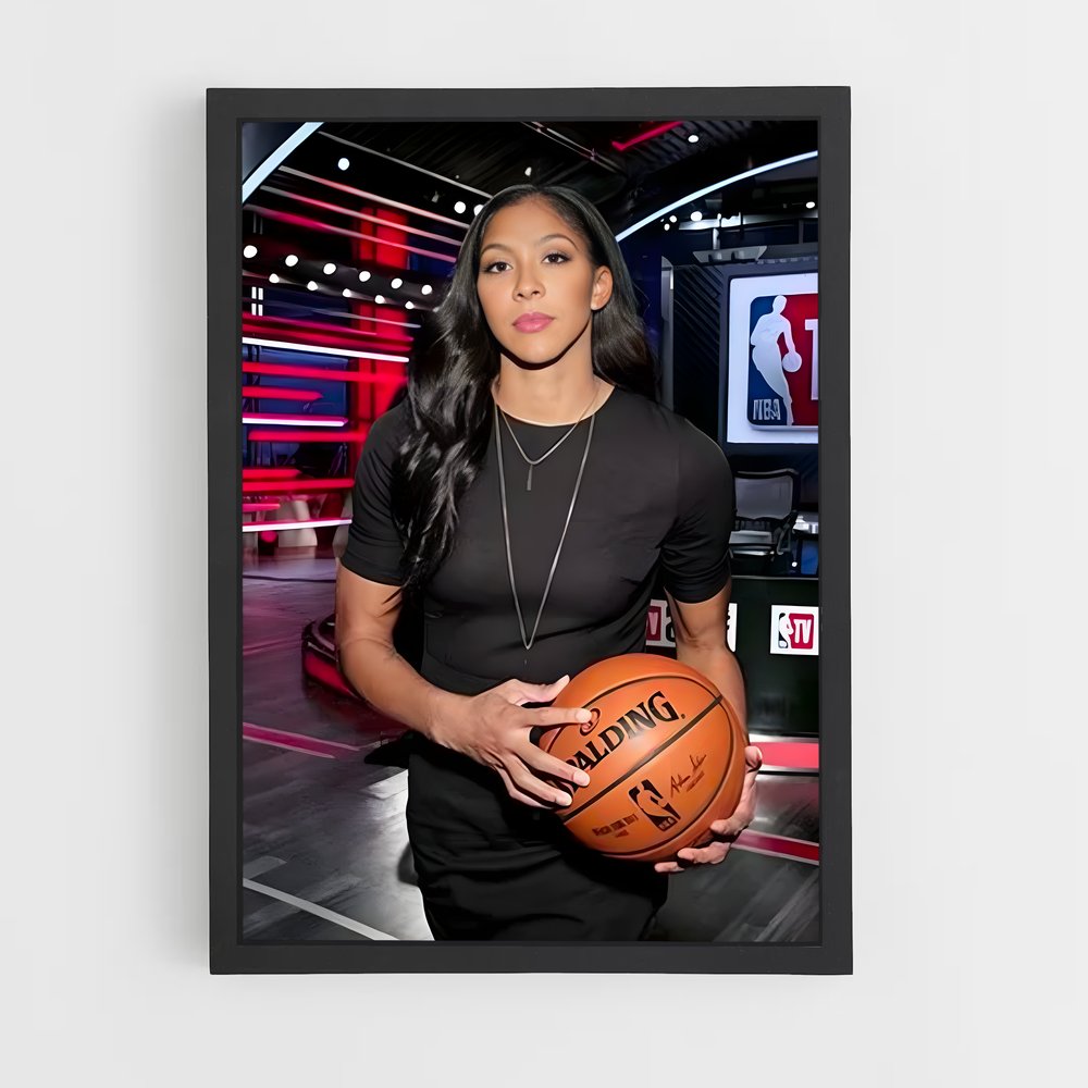 Poster Candace en Action – affiche Basketball (vue 2)